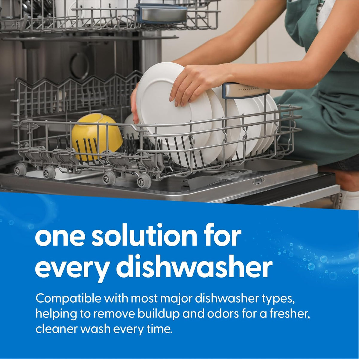 Dishwasher Cleaner & Deodorizer Tablets, Fresh Apple, 1-Year Supply by M3