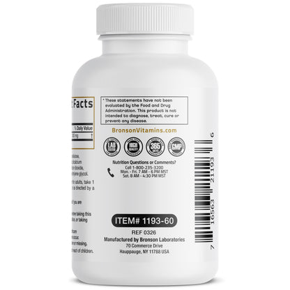Bronson L-Lysine Extra Strength 1000 MG per Tablet High Potency, Immune Support & Supports Collagen Synthesis, Non-GMO, 100 Vegetarian Tablets