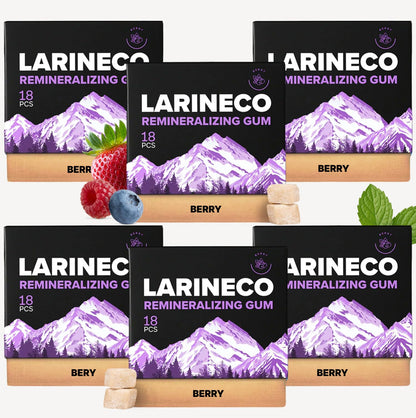 Larineco Remineralizing Gum with Nano Hydroxyapatite & Xylitol – Sugar-Free Xylitol Gum – Plastic-Free, Dye-Free, Aspartame-Free – Natural Base – 36 Pieces, Mastic Mint