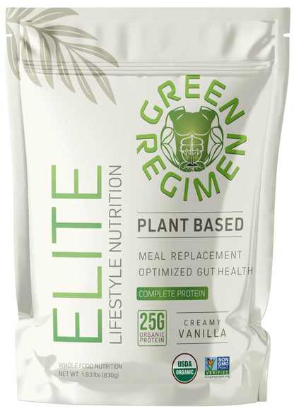 Green Regimen Elite Plant-Based Protein Powder - 25g Complete Hemp & Pea Protein