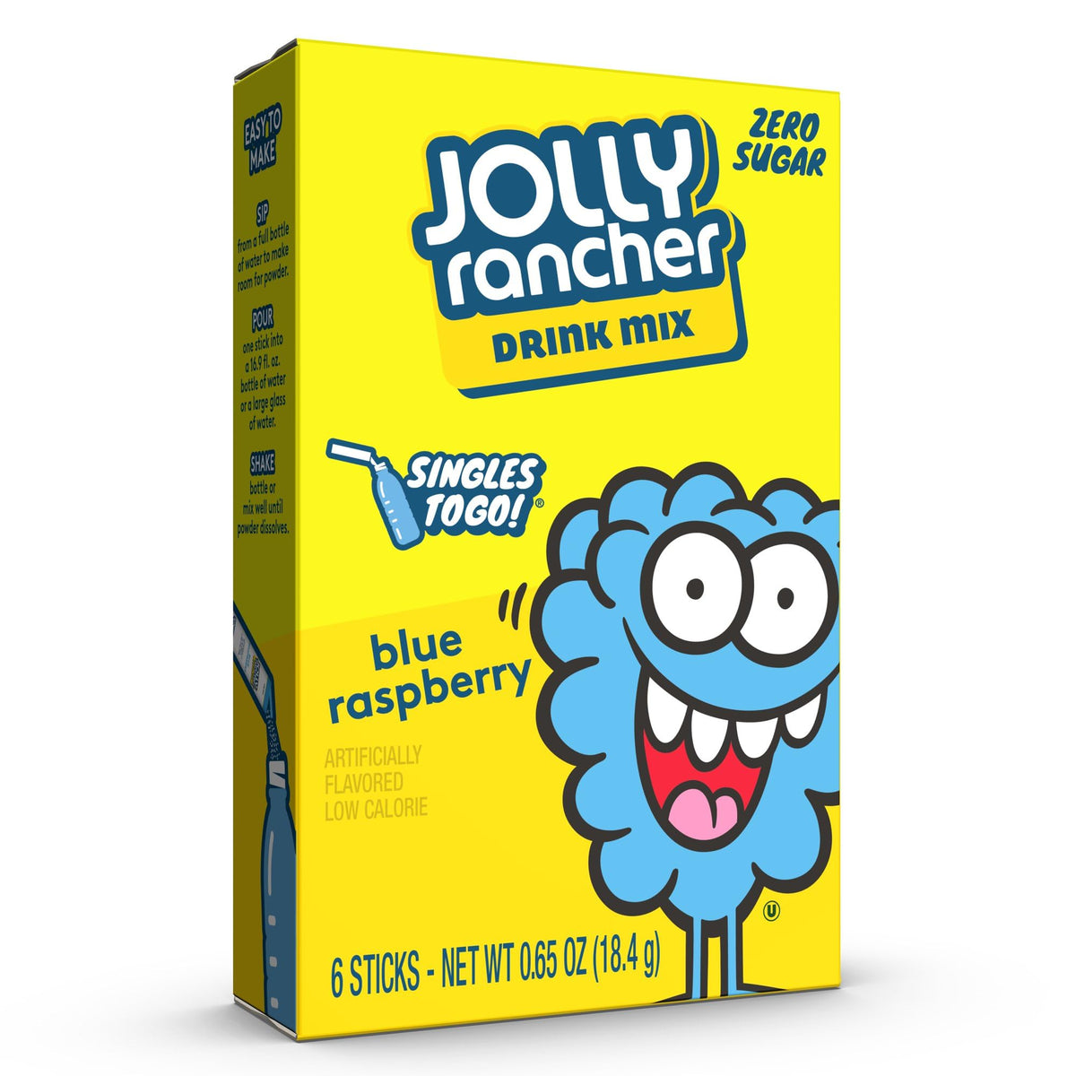 Jolly Rancher Blue Raspberry Singles To Go Drink Mix - 0.65 oz, Pack of 4