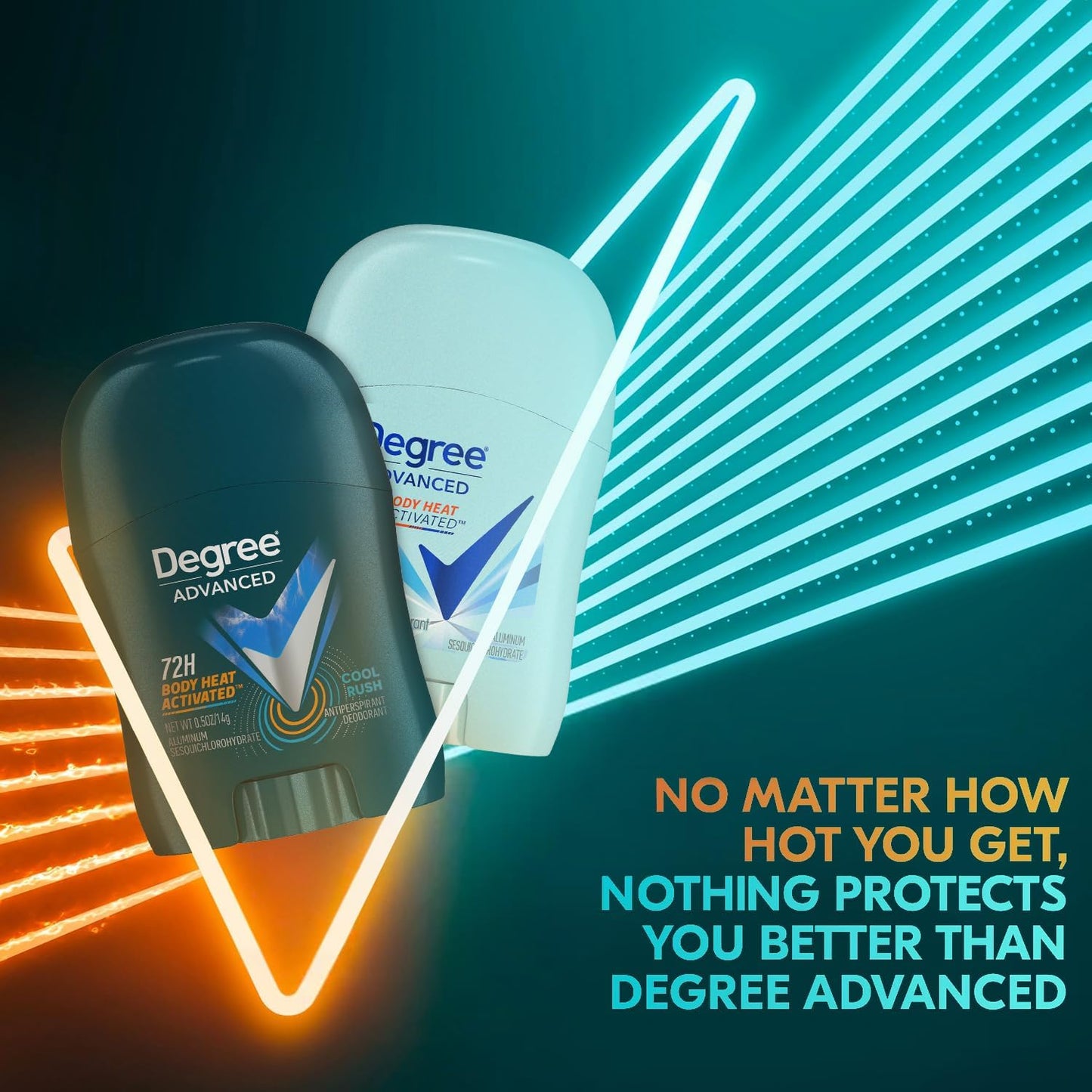 Degree Advanced Travel Deodorant Bulk Variety 24-Pack, 0.5 Oz Ea | 72H Body Heat Activated Mini Antiperspirant Deodorant Bundle | 12 Cool Rush for Men + 12 Shower Clean for Women