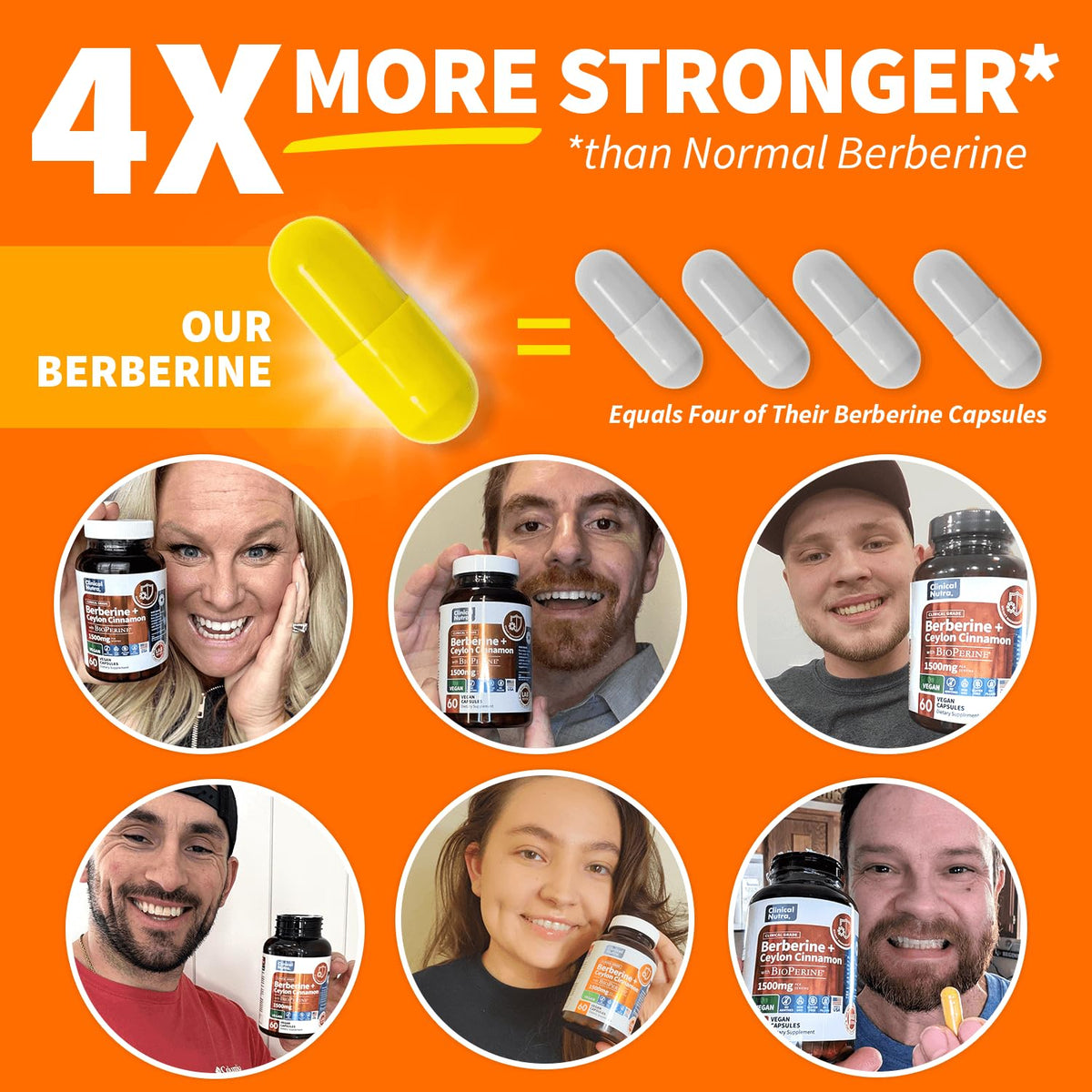 Clinical Grade Berberine Supplement 1500mg HCL Plus Ceylon Cinnamon Weight Managemen
