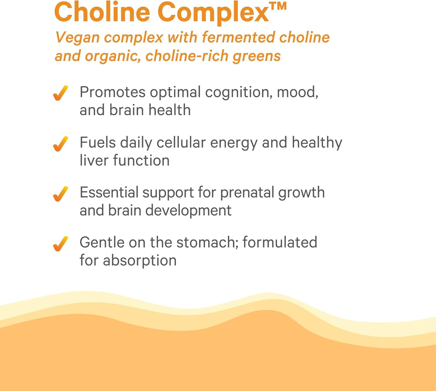 PURE SYNERGY Choline Complex | Vegan Choline Supplement Made with Organic Whole Foods | Non-GMO Bioavailable Complex | for Pregnancy, Brain, and Liver Health (60 Tablets)