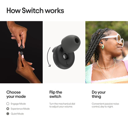 Loop Switch Earplugs – Multi-Mode Noise-Reducing Earplugs | Adjustable Passive Hearing