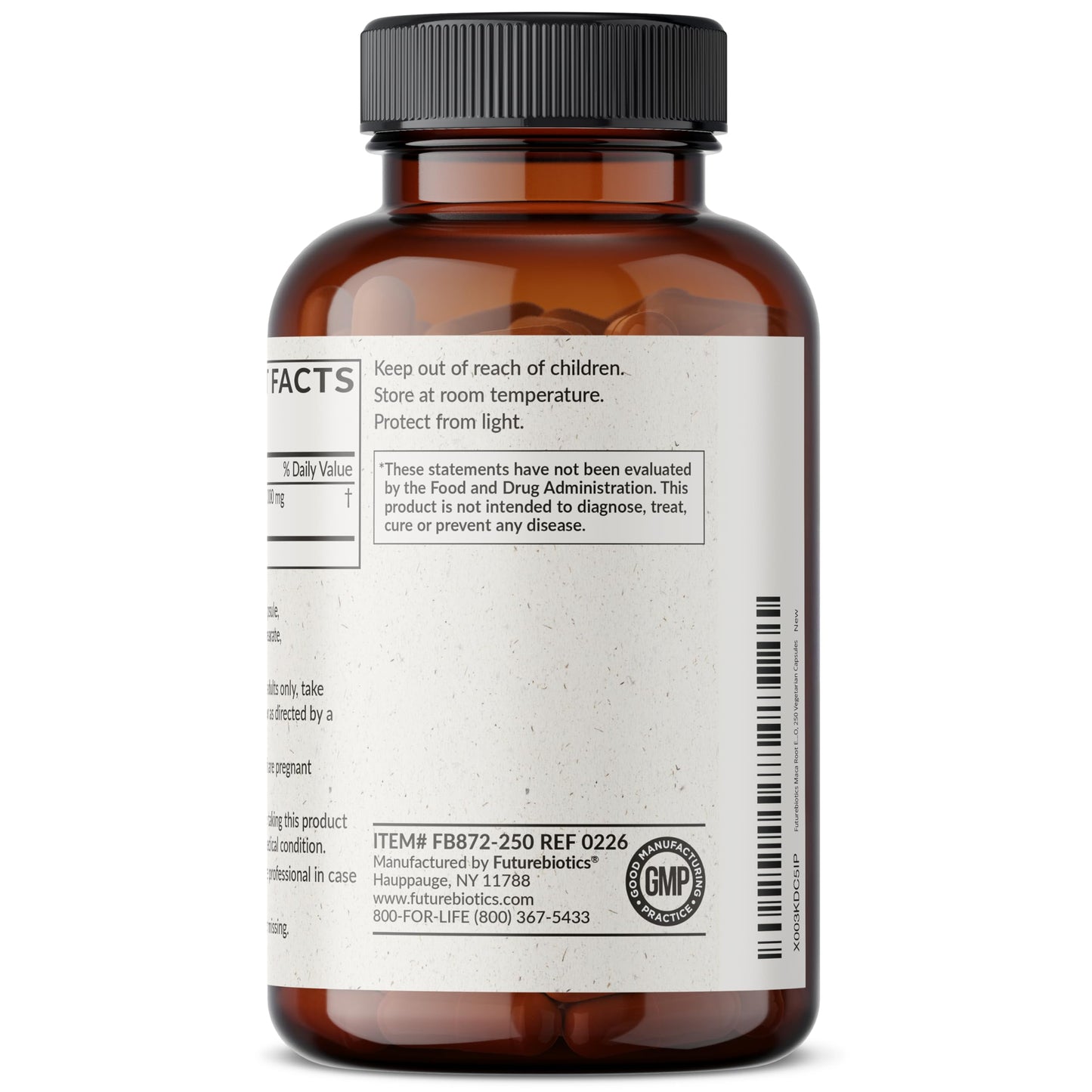 Futurebiotics Maca Root Extra Strength Supports Energy, Stamina & Reproductive Health, Non-GMO, 250 Vegetarian Capsules