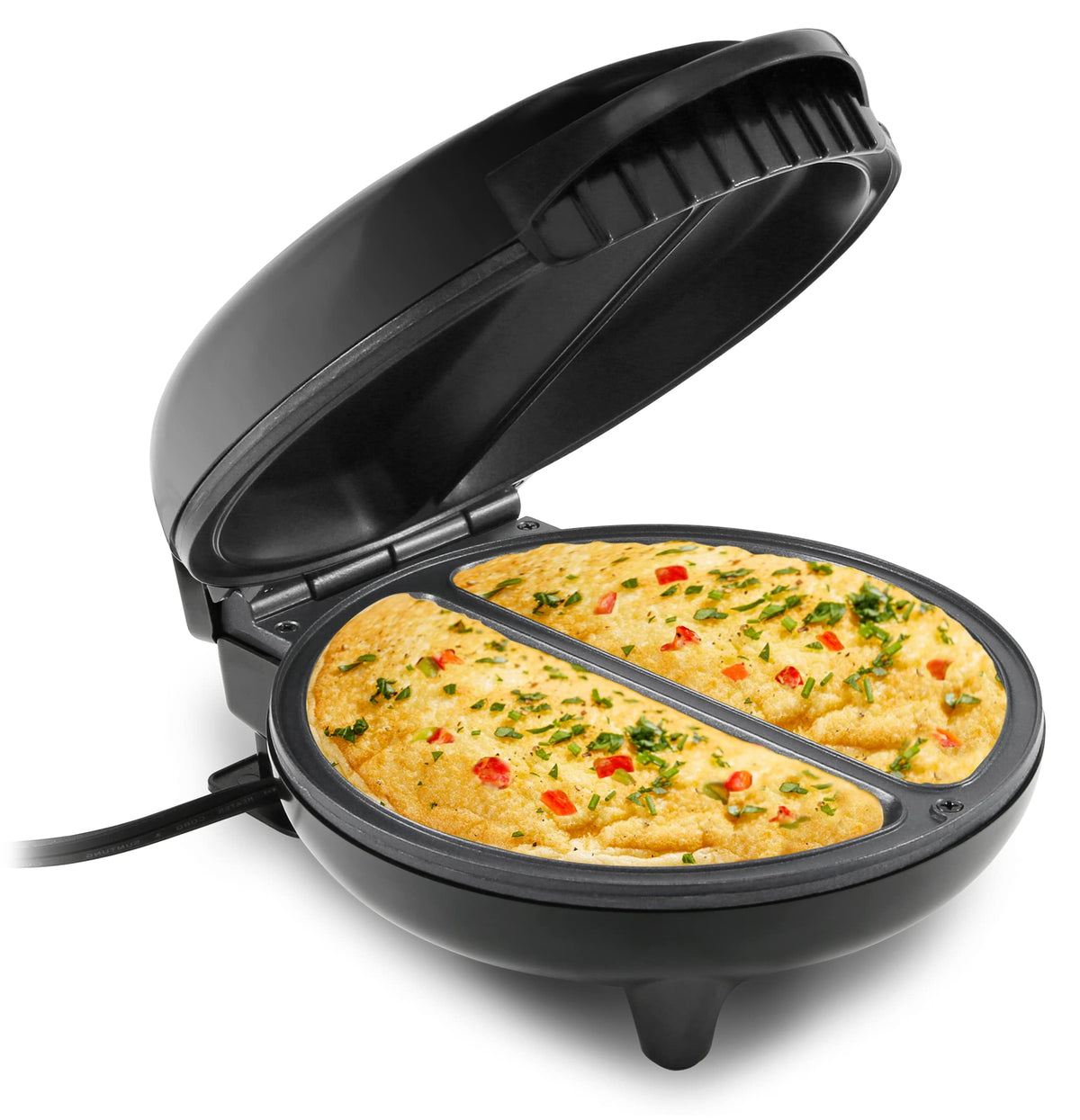 Elite Gourmet EOM205 Non-Stick Omelet, Frittata, Snack Pocket Maker, Dessert Maker