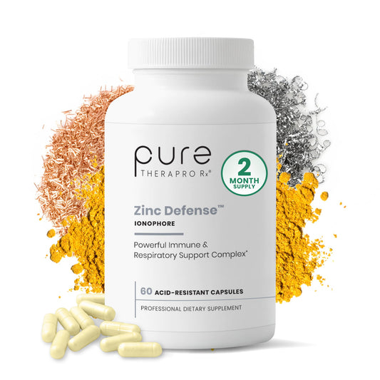 Zinc Defense | Zinc + Copper + Quercetin | 60 Servings in Vegan Capsules | L-OptiZinc & Quercefit Ionophore | Chelated Minerals | Immune, Gut, & Hormonal Balance Support