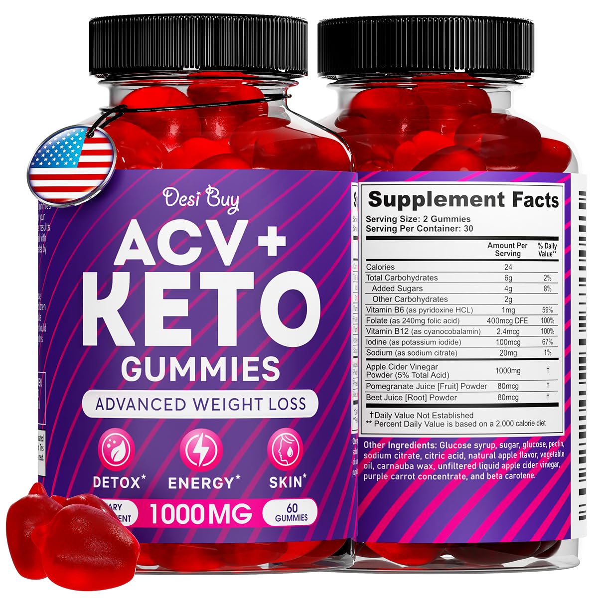 Desi Buy Keto ACV Gummies for Wеight Lоss Advanced Formula (1000mg Per Serving)