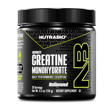 NutraBio Pure Micronized Creatine Monohydrate Powder Supplement, Unflavored, (300 g) - Supports Bulk Muscle Energy, Recovery, and Strength - HPLC Tested Creatine Powder Supplement for Men and Women