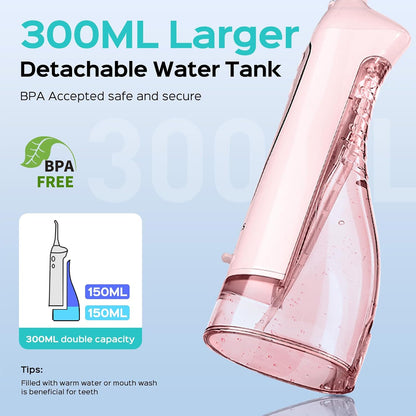 COSLUS C20C41 Water Flosser Electric Toothbrush Combo, Pink Oral Clean Kit