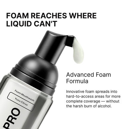 INOPRO Foam Mouthwash with Nano-Hydroxyapatite, Xylitol, Hyaluronic Acid, Vinamin C, Alcohol Free, Fluoride Free Oral Rinse Portable Travel Size - Spearmint, 2.03 fl oz