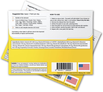 B12 Energy Plus Topical Patch by PatchAid 30-Day Supply