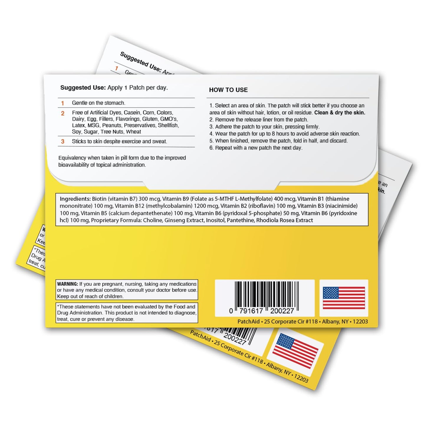 B12 Energy Plus Topical Patch by PatchAid 30-Day Supply