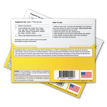 B12 Energy Plus Topical Patch by PatchAid 30-Day Supply