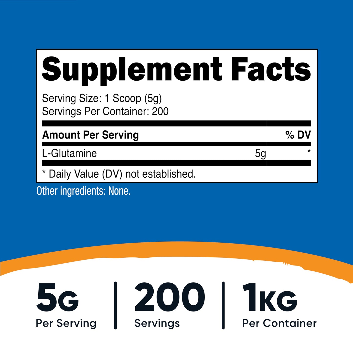Nutricost L-Glutamine Powder (500 Grams) Unflavored - Gluten Free & Non-GMO, 100 Servings