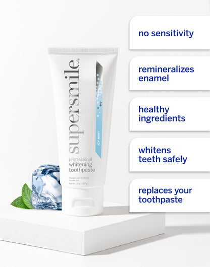 Supersmile Original Mint Whitening Toothpaste, 8 Oz, Whitens 6 Shades