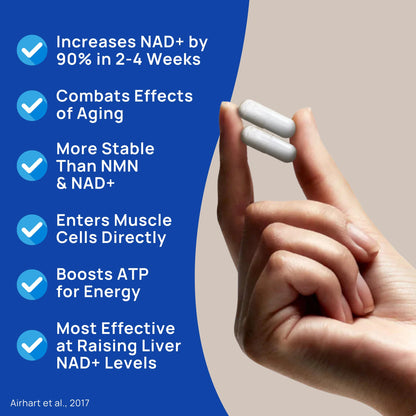NAD+ Supplement - 600mg Pure Nicotinamide Riboside (NR) - Healthy Aging, Mental Clarity & Energy Booster - Cell Regeneration Supplements for Women and Men - 60 NAD Plus Capsules - Made in USA