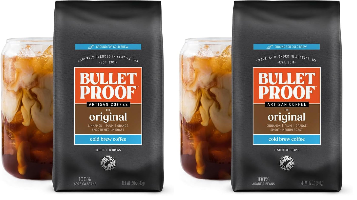 Bulletproof Original Medium Roast Ground Coffee,100% Arabica Coffee, Clean Coffee Tested for Toxins, Sustainably Sourced, 12 Ounces
