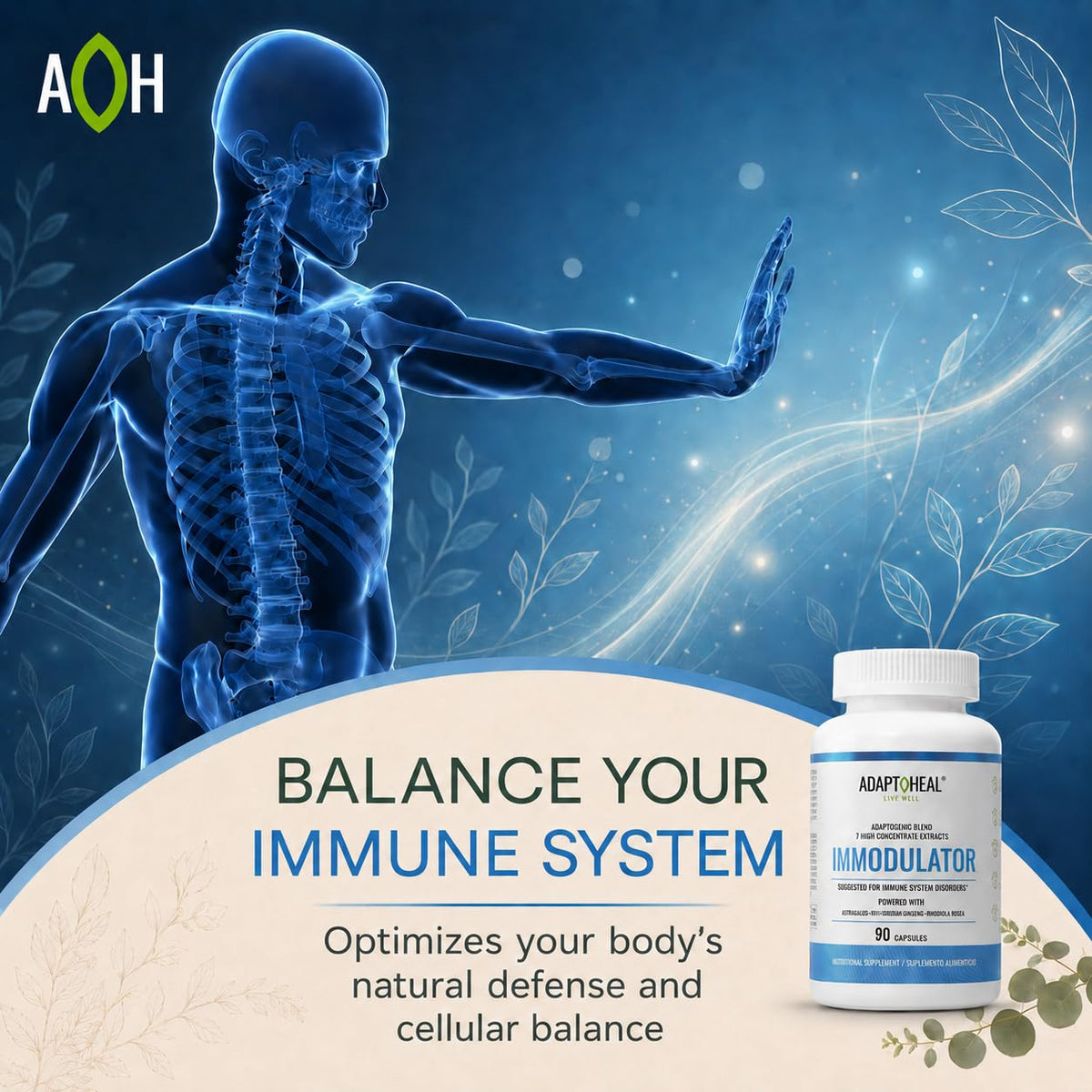 ADAPTOHEAL Immodulator Adrenal Support Supplements (180 Capsules)