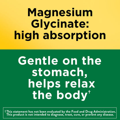 Nature Made Magnesium Glycinate 200 mg per Serving, Dietary Supplement for Muscle