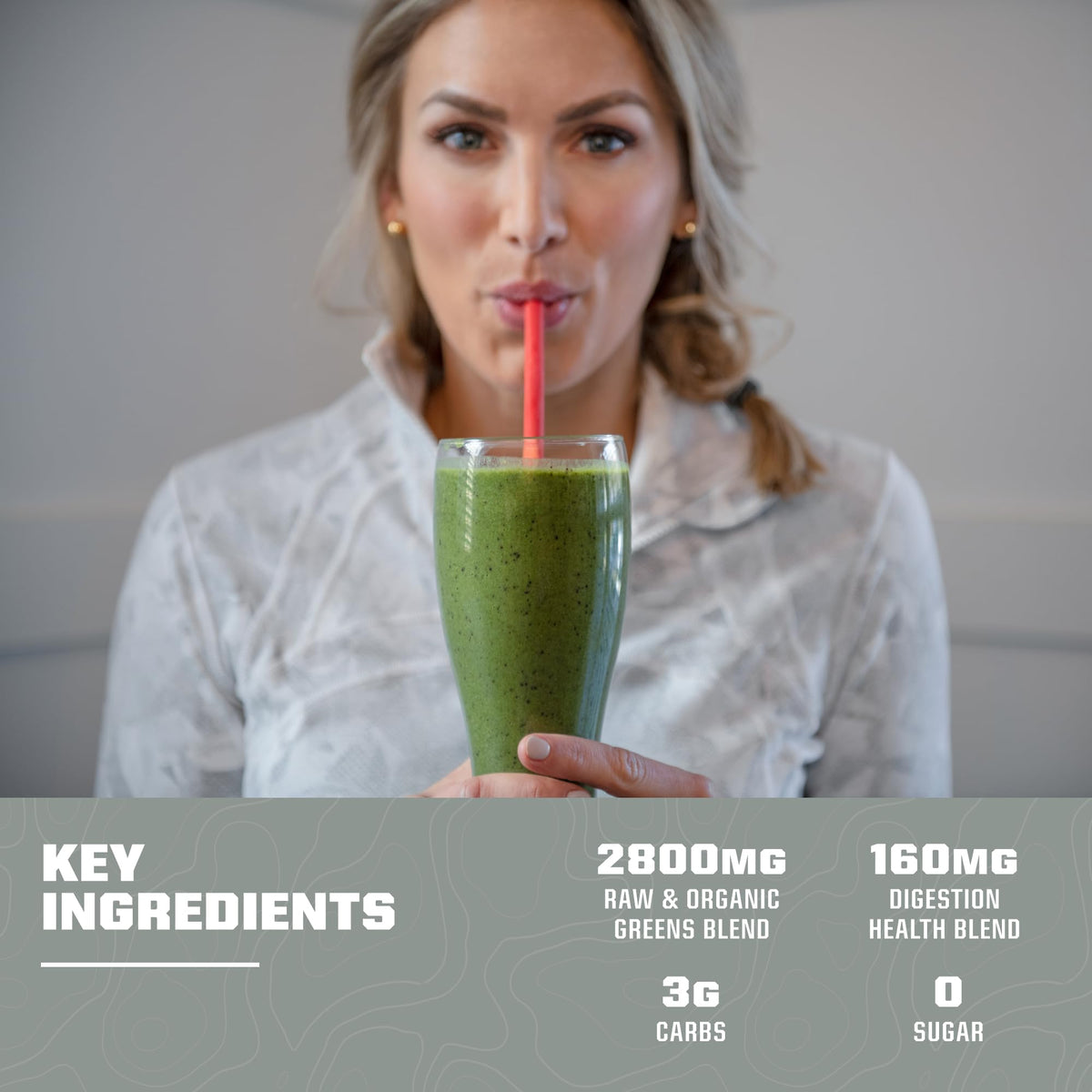 MTN OPS Daily Greens Superfood Powder Stick Packs, Raspberry