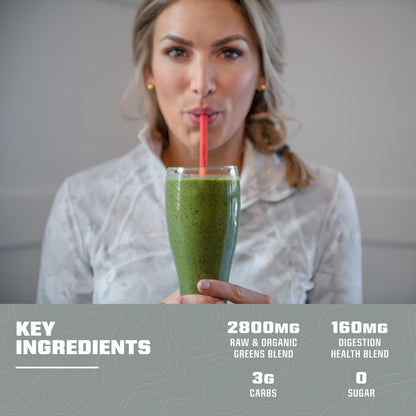 MTN OPS Daily Greens Superfood Powder Stick Packs, Raspberry