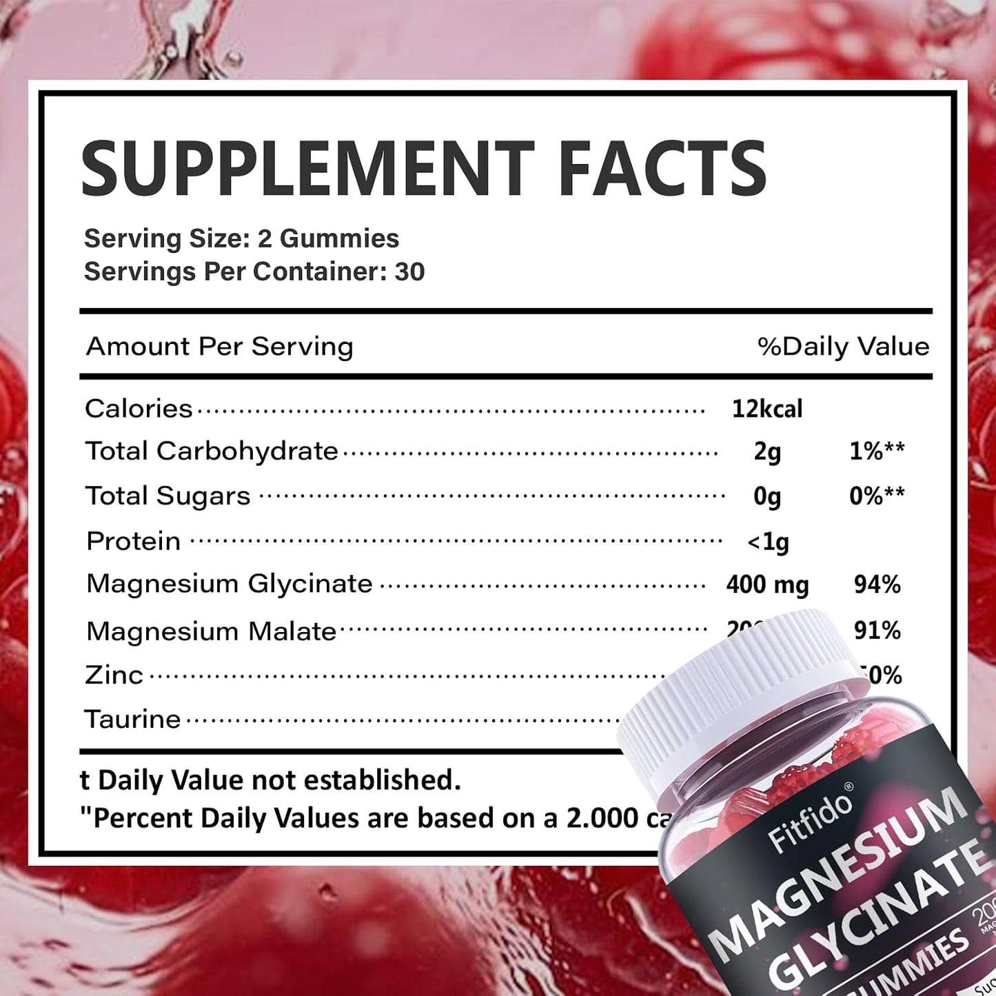 Magnesium Glycinate Gummies 400mg, Sugar Free, 60 Count | Magnesium Glycinate, Daily Wellness, Relaxation & Muscle Support, No Melatonin, Sugar Free, Vegan, Raspberry