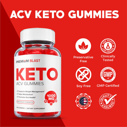 Premium Blast Keto Gummies - Official Formula, Vegan - Premium Blast Keto ACV Gummies