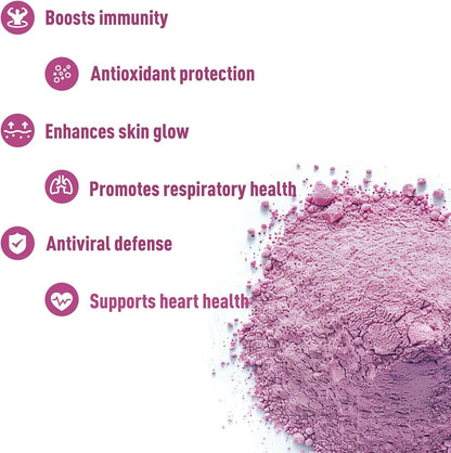 UNLEASH'D ORGANIC Organic Elderberry Juice Powder 16 oz – 100% Pure Natural Superfood, Rich in Antioxidants & Vitamins