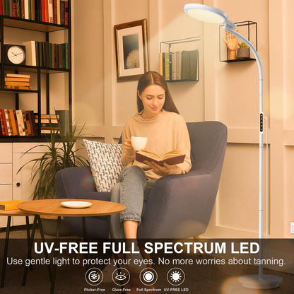 Sunlamlux Light Therapy Lamp, UV-Free Sun Light Therapy Lamp, 10000 Lux Floor Lamp