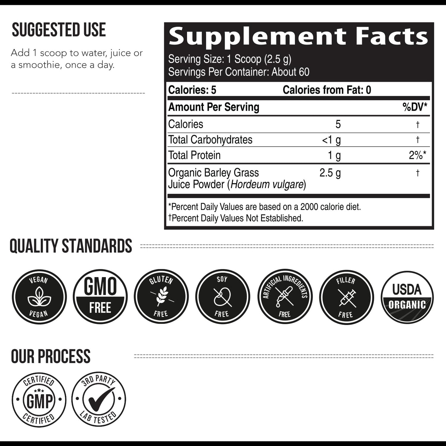 Organic Wheatgrass Juice Powder - Organic, Grown in Volcanic Soil of Utah - Raw BioActive Form, Cold-Pressed Then CO2 Dried, 20:1 Concentrate Juice Extract - Unflavored (5.3 oz – 60 Servings)