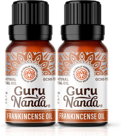 GuruNanda Frankincense Essential Oil, Pure & Natural, 2x15 mL
