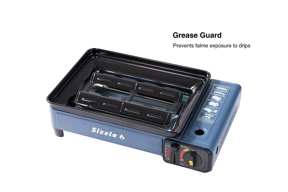 Sizzle Goods Portable Propane and Butane Dual Fuel Gas Grill with Iwatani Style Stainless