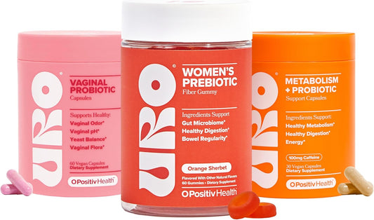O Positiv URO Happy Body Bundle – Vaginal Probiotic, Metabolism & Fiber