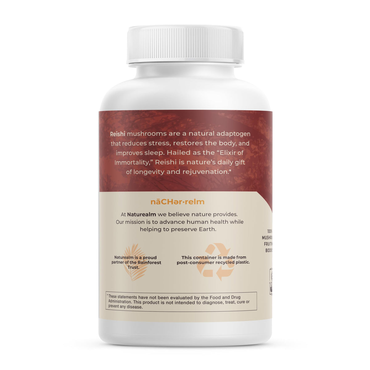 Naturealm - Reishi Capsules - Reishi Extract Restores Mind and Body - Improves Sleep