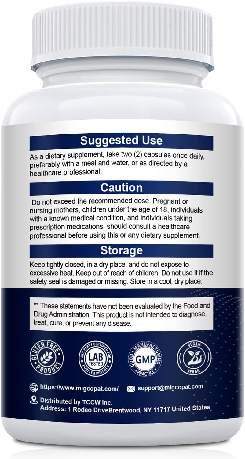 Migcopat NMN Supplement 1000mg – NMNH Alternative 5-in-1 NAD Supplement w/Resveratrol, Apigenin, Quercetin & Black Pepper – Supports Cellular Energy, Healthy Aging & Longevity – 120 Veggie Capsules