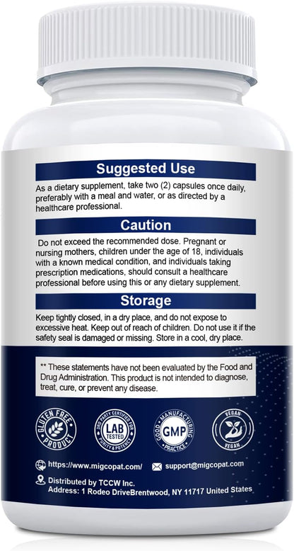 Migcopat NMN Supplement 1000mg – NMNH Alternative 5-in-1 NAD Supplement w/Resveratrol, Apigenin, Quercetin & Black Pepper – Supports Cellular Energy, Healthy Aging & Longevity – 120 Veggie Capsules