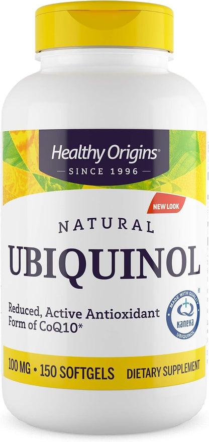 Healthy Origins Ubiquinol CoQ10 100 mg, Kaneka QH, 150 Softgels