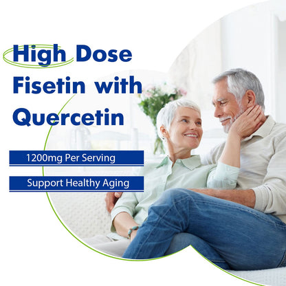Sharoaid Liposomal Fisetin with Quercetin Supplements 1200 mg per Serving,High Absorpti