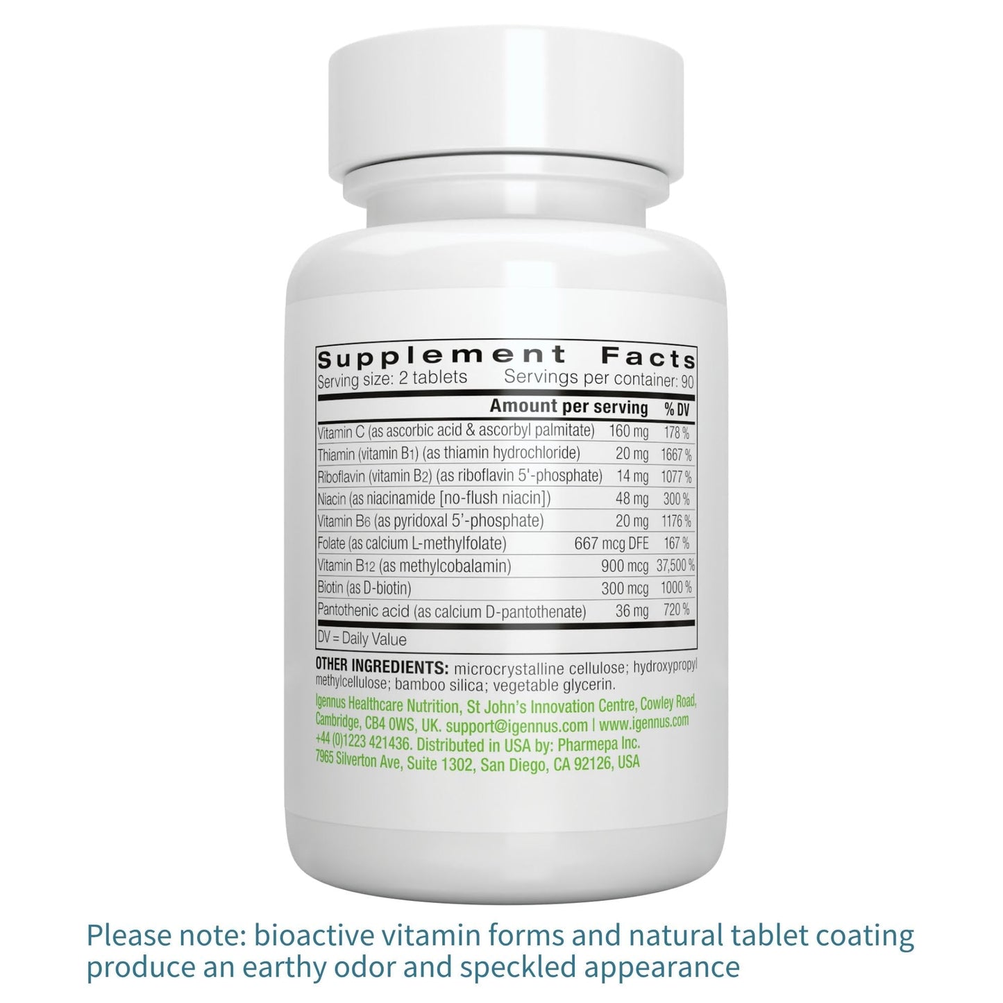 Igennus High Absorption Super B-Complex Methylated & Active B Vitamins | Sustained Release, Clean Label, Energy, Mood & Cognitive Performance, Methylfolate & Methyl B12, Lab Verified, 60 Tablets