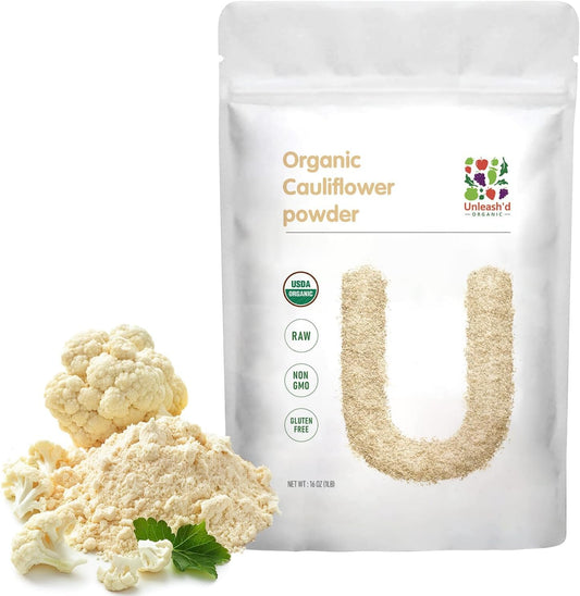 Unleash’d Organic Cauliflower Powder 16 oz – 100% Pure Natural Superfood, Rich in Vitamins, Nutrient-Dense & Versatile