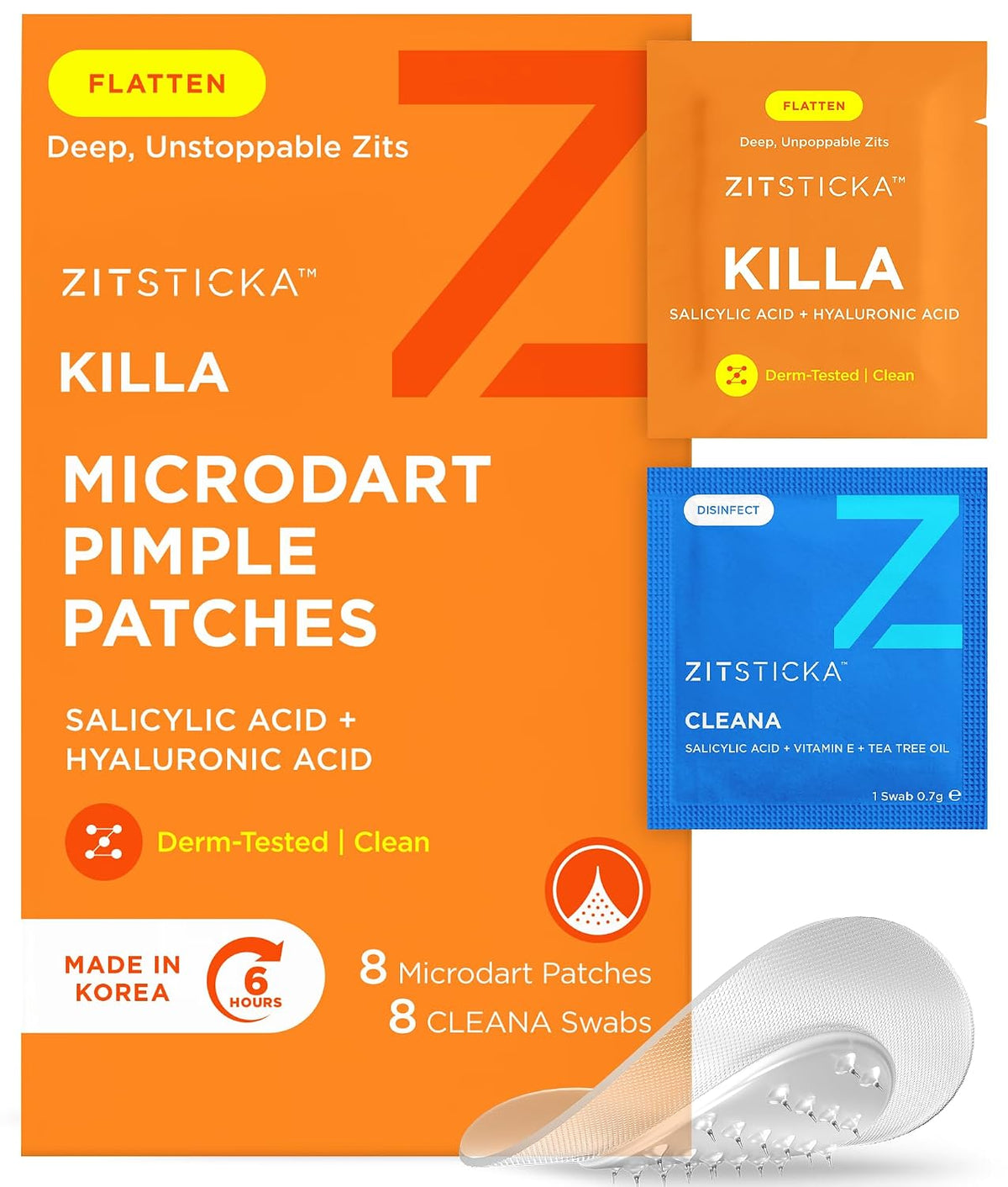 ZitSticka Killa Kit Microdart Pimple Patch For Face, Fast-Acting, 8 Count