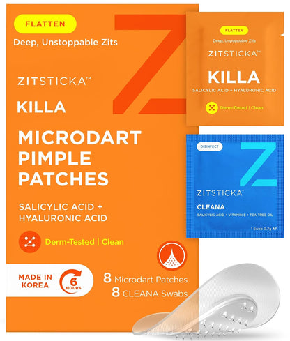 ZitSticka Killa Kit Microdart Pimple Patch For Face, Fast-Acting, 8 Count