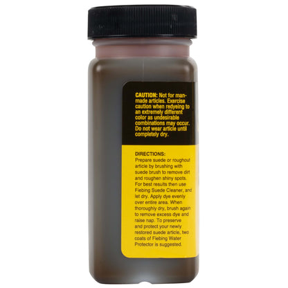 Fiebing's Black Suede Dye (4 oz) - Recolor, Brighten & Restore Suede & Roughout Leather Shoes, Furniture, Purse - Includes Wool Dauber for Easy Application - Flexible When Dry, Won't Crack or Peel