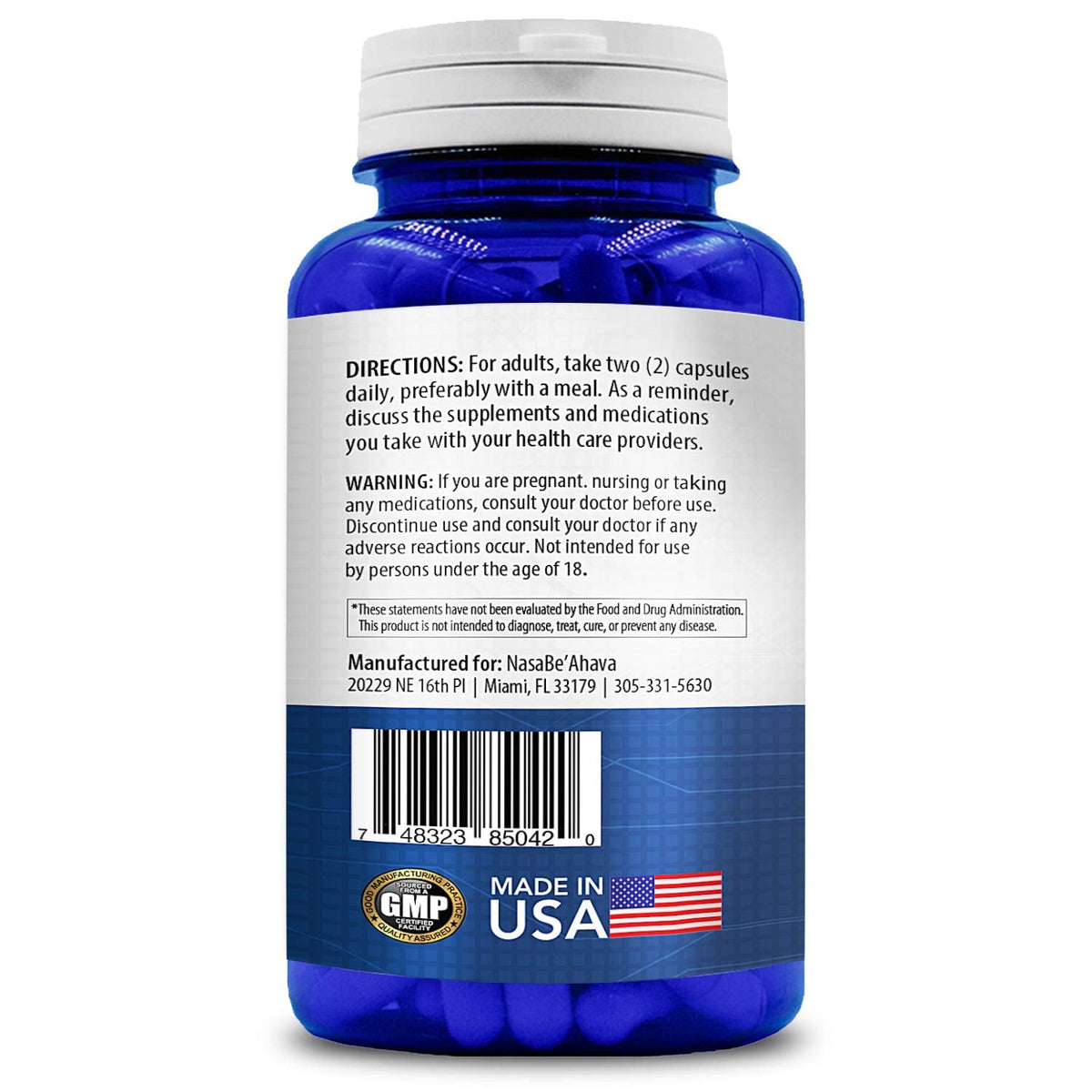 NASA Beahava 100% Pure Resveratrol - 1000mg Per Serving Max Strength (180 Capsules)