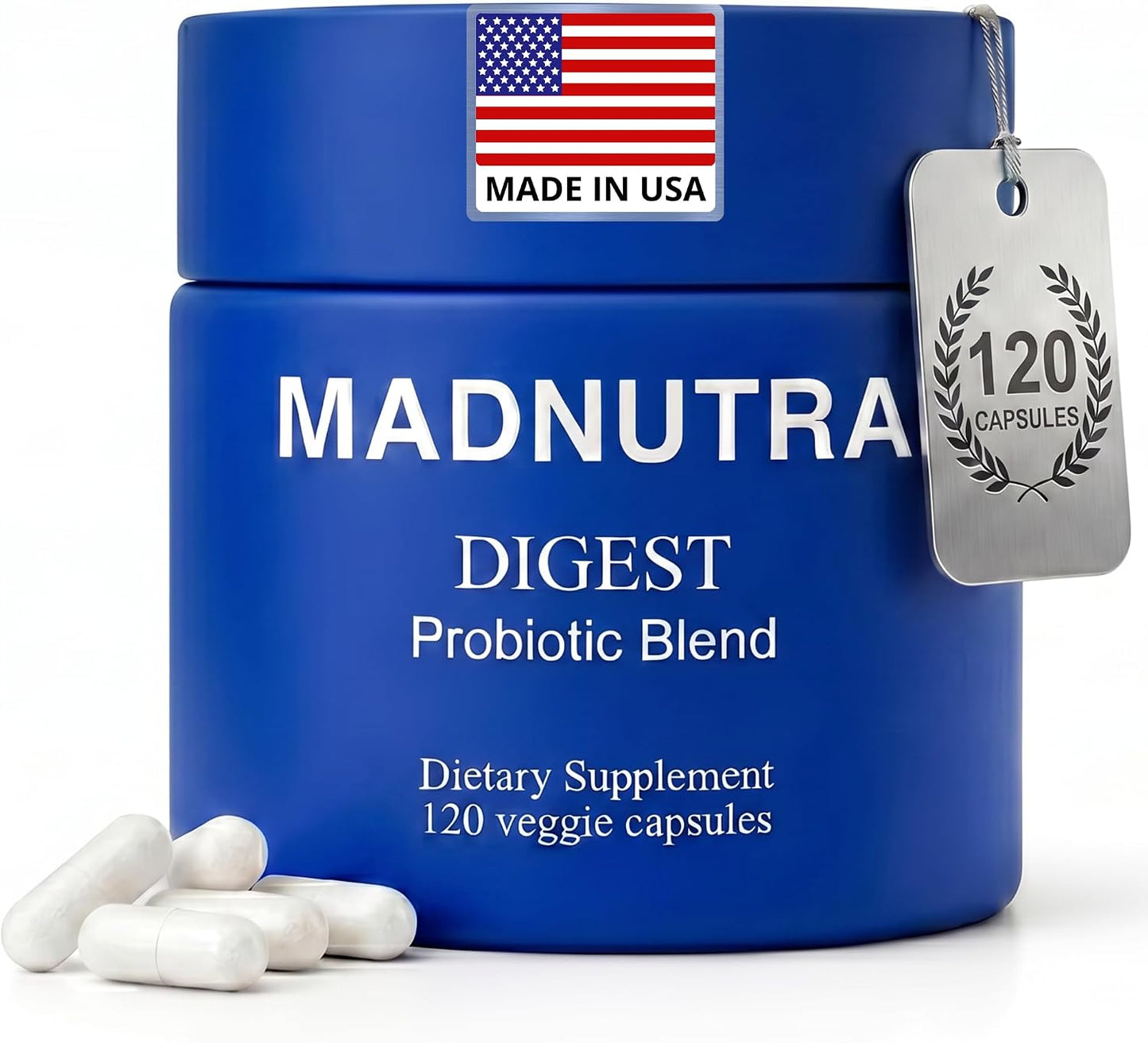 Probiotic for Digestive Health - Bloating Relief Daily Probiotics for Women and Men 750 Million CFU 10 Strains - Enteric Coated Vegan Capsules for Gut Health & Immune Support (120ct)