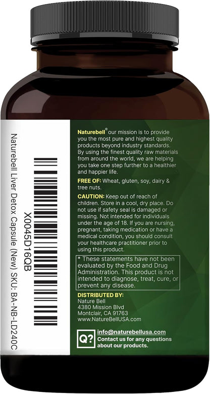 Liver 15-in-1 Complex, 240 Veggie Capsules | Herbal & Mineral Blend - Milk Thistle, Dandelion Root, Artichoke, Black Currant Oil, Turmeric, Chicory, Zinc, Choline, & More | Non-GMO