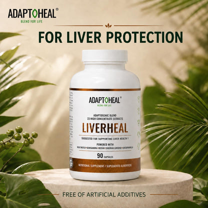 ADAPTOHEAL Liverheal Liver Support Milk Thistle, Turmeric (180 Caps)