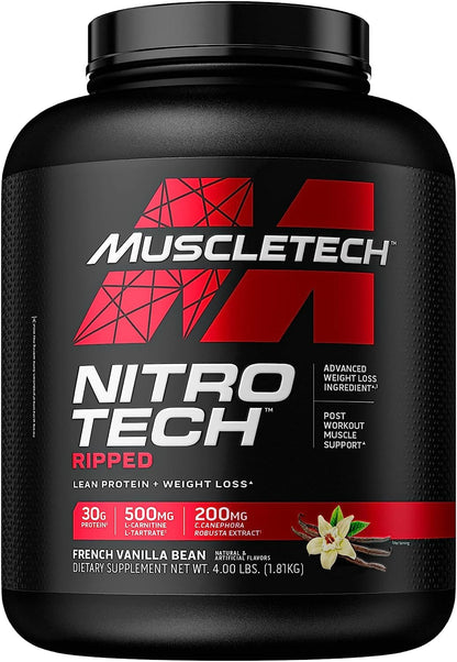 MuscleTech Nitro-Tech Ripped | Lean Whey Protein Powder/Isolate & Platinum Multivitamin